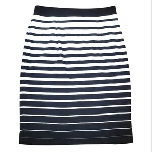 Gibson Latimer Black and White Striped Pencil Skirt. 12